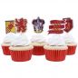 Preview: Cupcake Topper Harry Potter Gryffindor Cupcakes