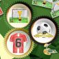 Preview: Essbare Cupcake Deko Fußball Fan fussball, ball, trikot, pokal, schuhe, tor