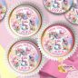 Preview: Muffinaufleger Einhorn Kindergeburtstag Wunschtext Cupcake essbare Deko