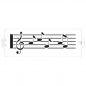 Preview: Musik-Score Schablone Musicnoten Motive rechteckig 10 x 30 cm Decora