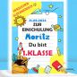 Preview: Tortenaufleger zur Einschulung personalisiert rechteckig Du bist 1.Klasse