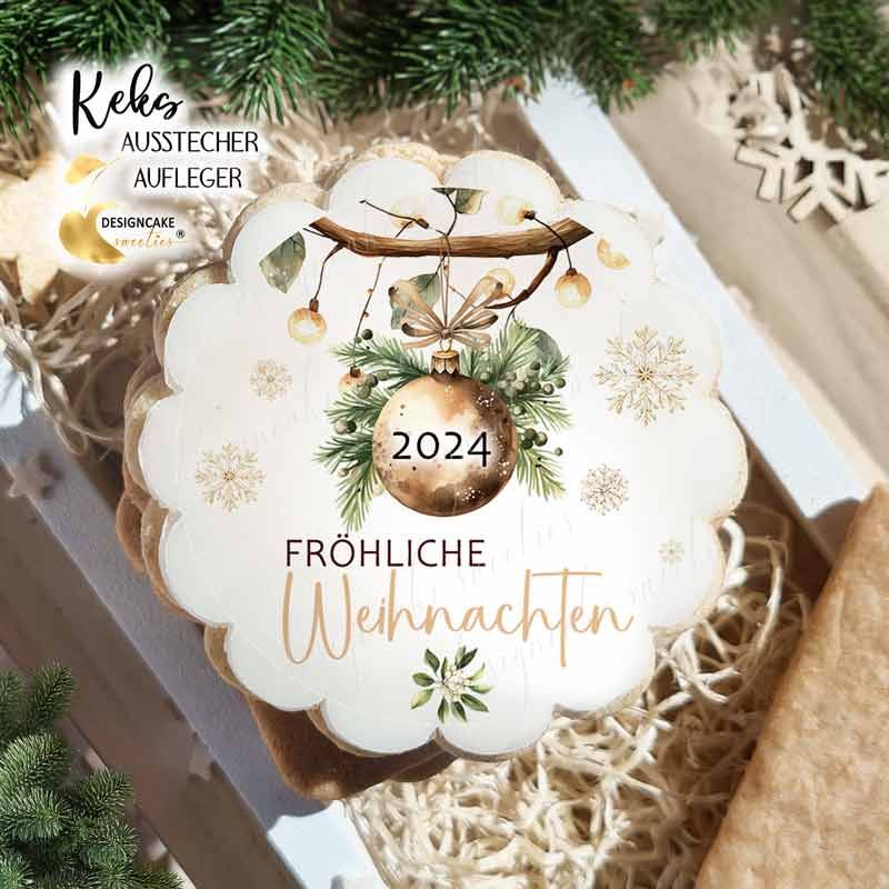 Keksaufleger Weihnachten Weihnachtsmann personalisiert Wintergarten Fondant