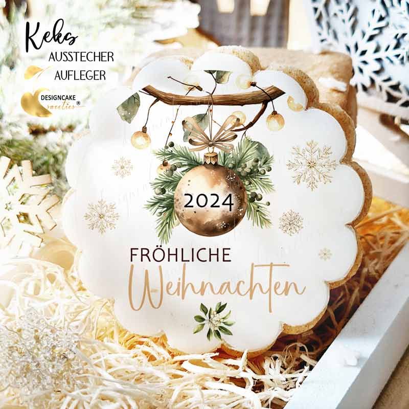 Keksausstecher Weihnachten Weihnachtsmann personalisiert Wunschtext