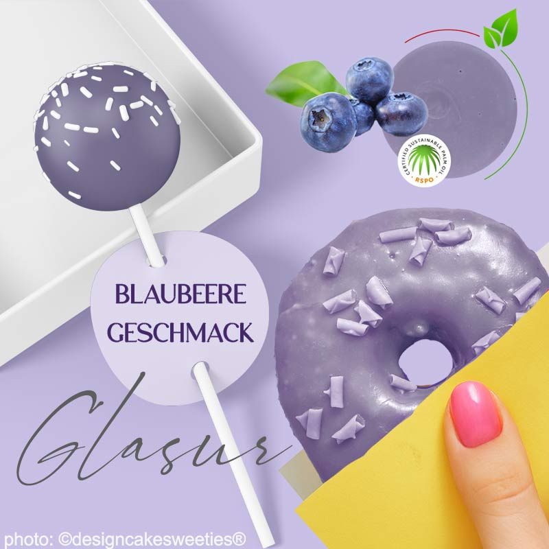 Glasur Blaubeere Cake-Pop