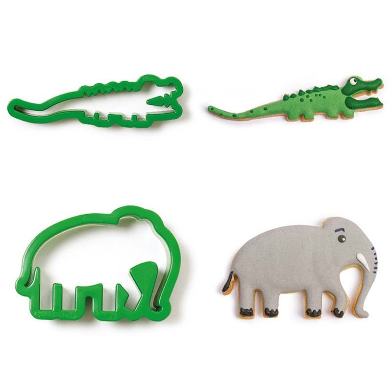 ausstecher-krokodil-elefant-2er-set. Decora