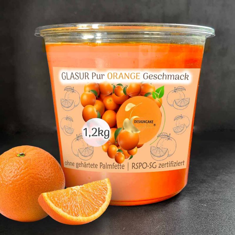 Orangeglasur Zuckerglasur 1,2 kg