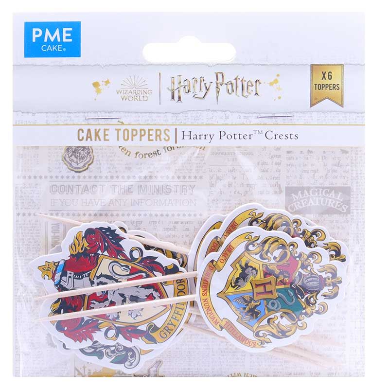 Cupcake Topper Harry Potter Hogwarts Wappen 6St.