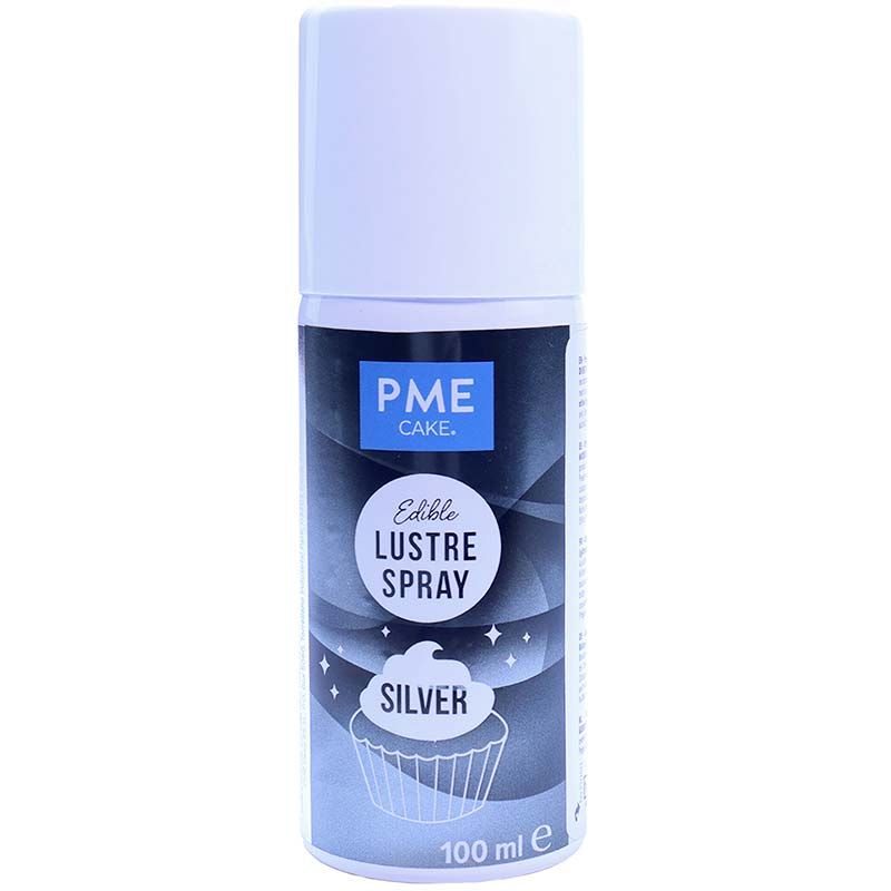 Lustre Spray Silber essbar Glänzend 100 ml